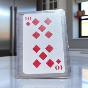 3/$25 Prada Beauty Playing Card 10 of Diamonds in Protective Case